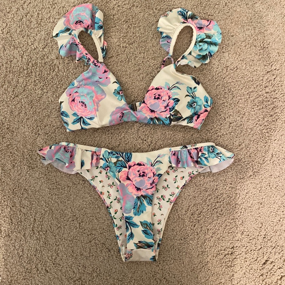 Maaji Ruffle Floral Bikini Set